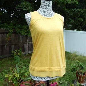 Banana Republic Sleeveless Yellow Cotton Top XS